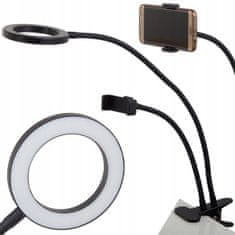 Verk 15751 Lámpa klipsszel és mobiltelefon tartóval, USB 24 LED fekete