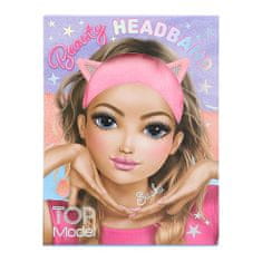 Top Model Kozmetikai fejpánt fülekkel, Rózsaszín, Sasha