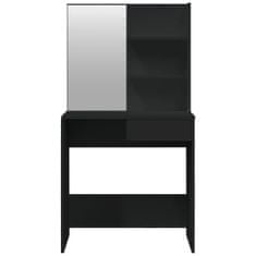 Greatstore fekete fésülködőasztal tükörrel 74,5 x 40 x 141 cm