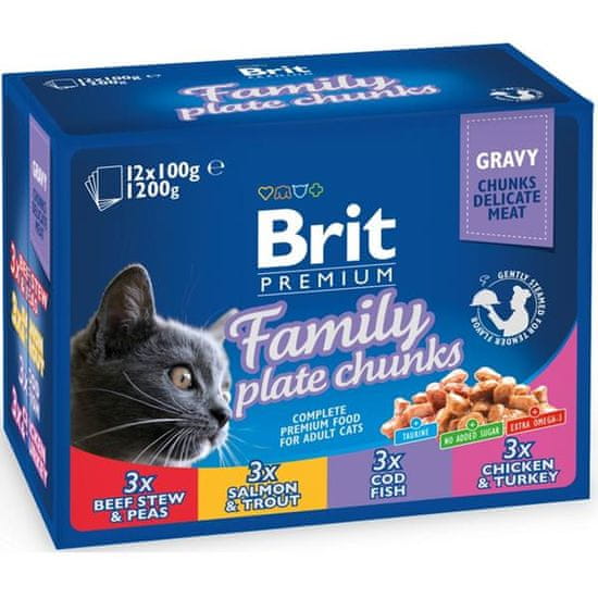 Brit Premium Cat kapszula. Családi tányér 12x100 g