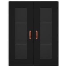 Greatstore 2 db fekete szerelt fa falra szerelhető szekrény