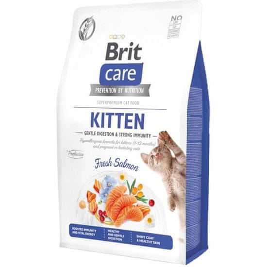 Brit Care Cat GF Kitten Gyengéd emésztés és erős immunitás Lazac 0,4 kg