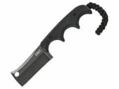 CRKT CR-2383K MINIMALIST Cleaver Blackout nyakú kés 5,4 cm, fekete, G10, műanyag tok, zsinór