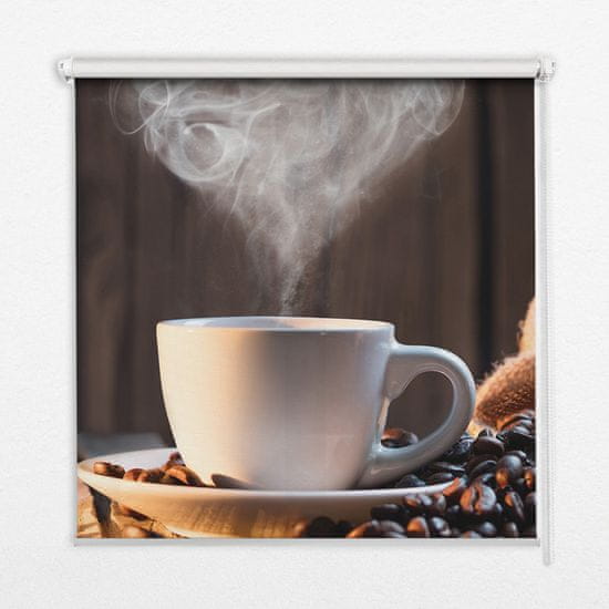 COLORAY.HU Ablak roló Egy csésze kávéval Sötétítő redőny (gumi bevonattal)