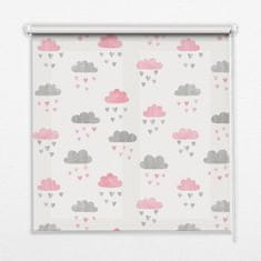 COLORAY.HU Sötétítő roló ablakra Rózsaszín és szürke felhők Redőny fényerő 80x140 cm