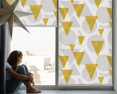 COLORAY.HU Sötétítő roló ablakra Pontokból készült háromszögek és kerekek Sötétítő redőny (gumi bevonattal) 70x180 cm