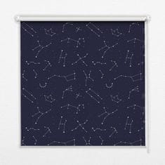 COLORAY.HU Fényzáró roló A csillagok csillagképe Sötétítő redőny (gumi bevonattal) 130x140 cm
