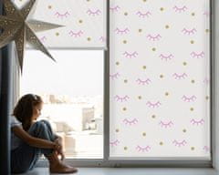 COLORAY.HU Sötétítő roló ablakra Húzott szemöldök és pontok Redőny fényerő 50x50 cm