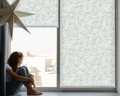 COLORAY.HU Sötétítő roló ablakra Türkizkék levelek Redőny fényerő 70x140 cm