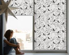 COLORAY.HU Sötétítő roló ablakra Rajzolt madarakat és fákat húz Redőny fényerő 70x140 cm