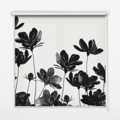 COLORAY.HU Roló ablakra Fekete virágok Sötétítő redőny (gumi bevonattal) 50x50 cm