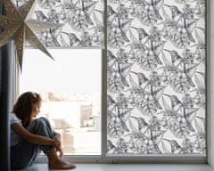 COLORAY.HU Sötétítő roló ablakra Rajzolt virágok Redőny fényerő 70x140 cm