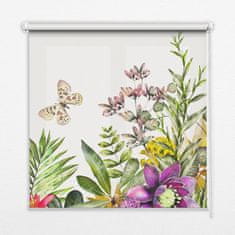COLORAY.HU Sötétítő roló ablakra Virágok Sötétítő redőny (gumi bevonattal) 120x240 cm