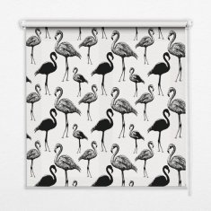 COLORAY.HU Roló függöny Fekete flamingók Redőny fényerő 130x140 cm