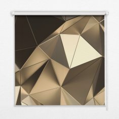 COLORAY.HU Fényzáró roló Arany háromszögek Sötétítő redőny (gumi bevonattal) 80x140 cm