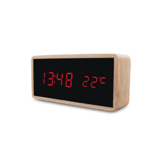 MeryStyle Digitális óra LED kijelzővel - Bambusz hatású - MS-496