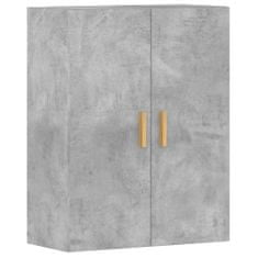 Greatstore 2 db betonszürke szerelt fa falra szerelhető szekrény