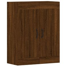 Greatstore 2 db barna tölgyszínű szerelt fa fali szekrény