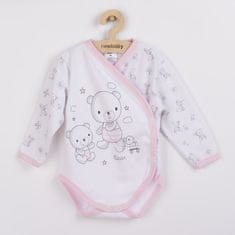 NEW BABY Új Baby Bears bébi bodysuit oldalsó rögzítéssel rózsaszín - 50
