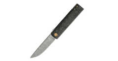 Fox Knives FX-543 DCF Chnops zsebkés 7,5 cm, szürke, bronz, damaszt, szénszálas