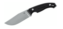 Fox Knives FX-510 Octopus Vulgaris kültéri kés 11,5 cm, fekete G10, Stonewash, bőr tok