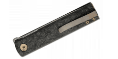 Fox Knives FX-543 DCF Chnops zsebkés 7,5 cm, szürke, bronz, damaszt, szénszálas