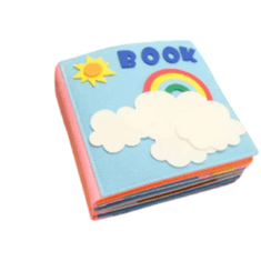 JOJOY® Montessori baba könyv, gyerek könyv szem-kéz koordináció fejlesztésére, csendes könyv játék babáknak pamutból és filcből | FIRSTBOOK