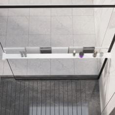 Vidaxl fehér alumínium zuhanypolc walk-in zuhanyfalhoz 115 cm 153628