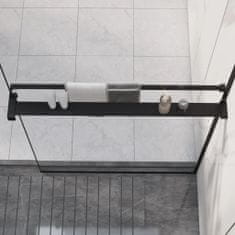 Vidaxl fekete alumínium zuhanypolc walk-in zuhanyfalhoz 80 cm 153615