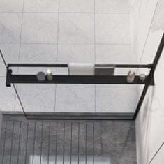 Vidaxl fekete alumínium zuhanypolc walk-in zuhanyfalhoz 90 cm 153616