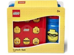 LEGO Snack doboz 20x17,3x7,1cm+palack 390ml,PP+szilikon ICONIC CLASSIC 2db készlet.