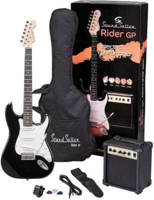 gyönyörű elektromos gitár soundsation RIDER GP nagy rezonáns test laminált hársfa standard menzura hangerő hangerőszabályzó