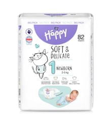 Bella Happy Soft&Delicate New Born 2-5 kg Big Pack, 82 db