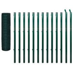 Vidaxl Euro Fence zöld acélkerítés 25 x 1,7 m 142402