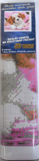 Norimpex Diamond festmény Kiskutya rózsaszín kosárban 30x40cm
