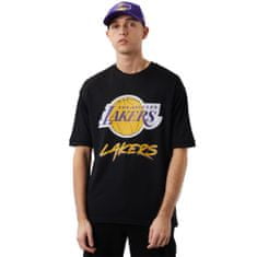New Era Póló fekete M Nba Los Angeles Lakers Script Mesh