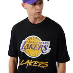 New Era Póló fekete M Nba Los Angeles Lakers Script Mesh