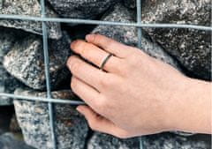 Beneto Divatos gyűrű fekete cirkónium kövekkel AGG386 (Kerület 56 mm)
