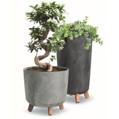 botle Virágcserép lábakkal magas cserep D 20 cm terrakotta műanyag cserepek beton megjelenés cachepots pénzfa kaktuszok gumifa