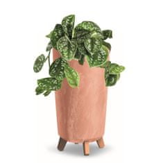 botle Virágcserép lábakkal magas cserep D 20 cm terrakotta műanyag cserepek beton megjelenés cachepots pénzfa kaktuszok gumifa