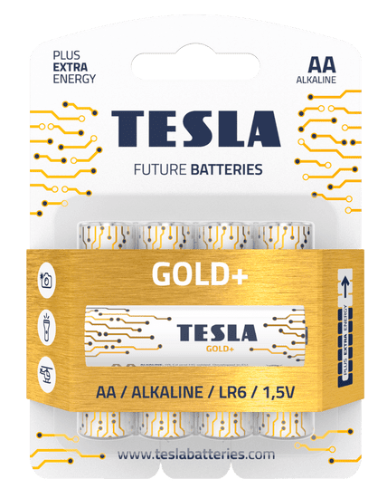 Tesla Batteries 1099137004 GOLD alkáli AA elem (LR06, ceruza, buborékfólia) 4 db