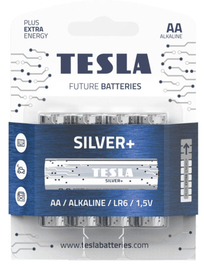 Tesla Batteries 1099137005 SILVER alkáli AA elem (LR06, ceruza, buborékfólia) 4 db