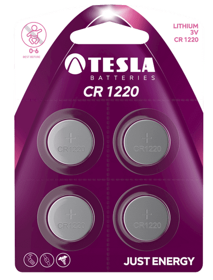 Tesla Batteries CR1220 lítium gombelemek 4db 1099137152