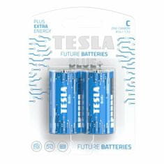 Tesla Batteries BLUE+ cink-szén akkumulátor - kis monocellás C, 2 db