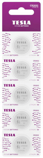 Tesla Batteries lítium gombelem CR2032 5 db/buborékfólia 109913705