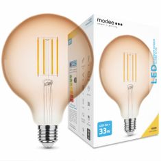 Modee Smart Lighting LED izzószál borostyán gömbölyű izzó E27 4W meleg fehér (ML-G125FA1800K4WE27)
