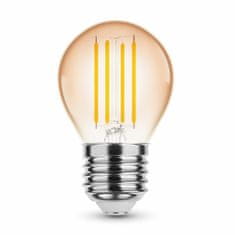 Modee Smart Lighting LED izzószál borostyán gömbölyű mini izzó E27 4W meleg fehér (ML-G45FA1800K4WE2