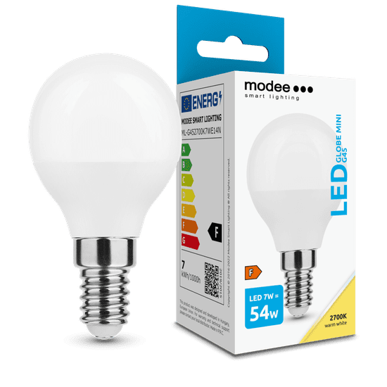 Modee Lighting LED Globe Mini izzó G45 7W E14 meleg fehér (MLG452700K7WE14N)