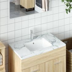 shumee négyszögletű kerámia fürdőszobai mosdókagyló 50x40,5x18,5 cm