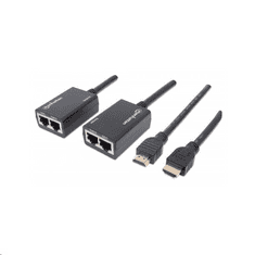 Manhattan HDMI - Cat5e/6 hosszabbító, 30 m-ig 1080p (207386) (207386)